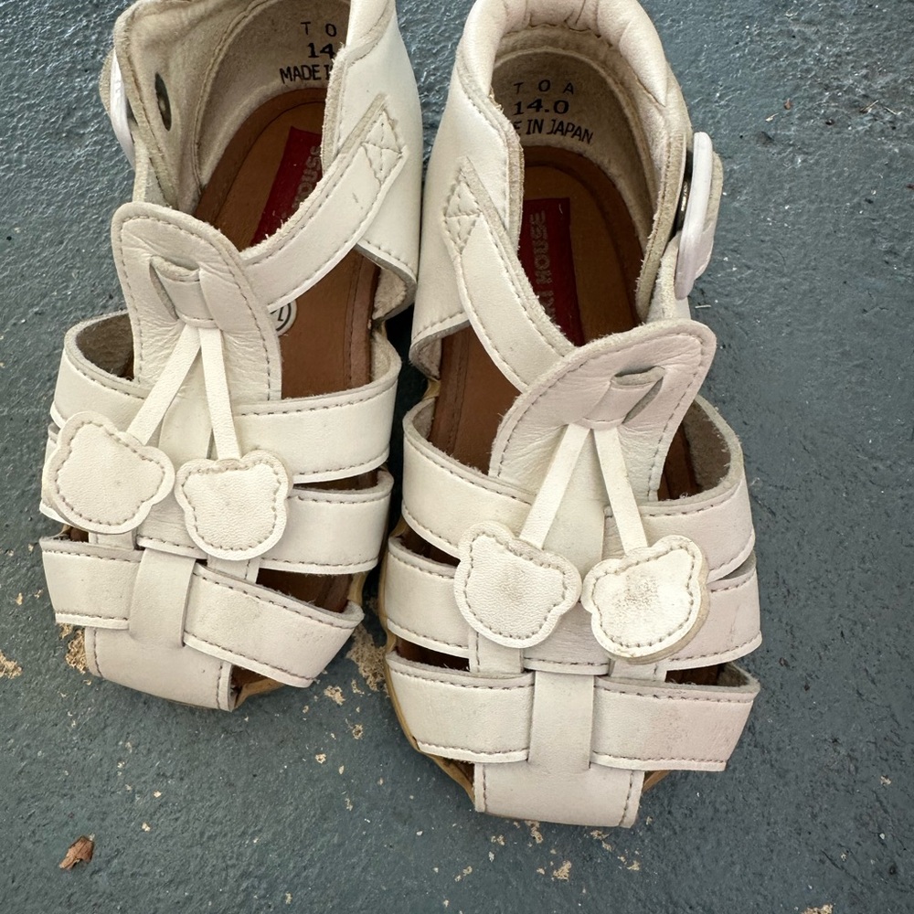 Mikihouse White Kids Sandals